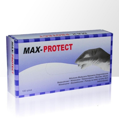 RĘKAWICZKI NITRYLOWE CZARNE S